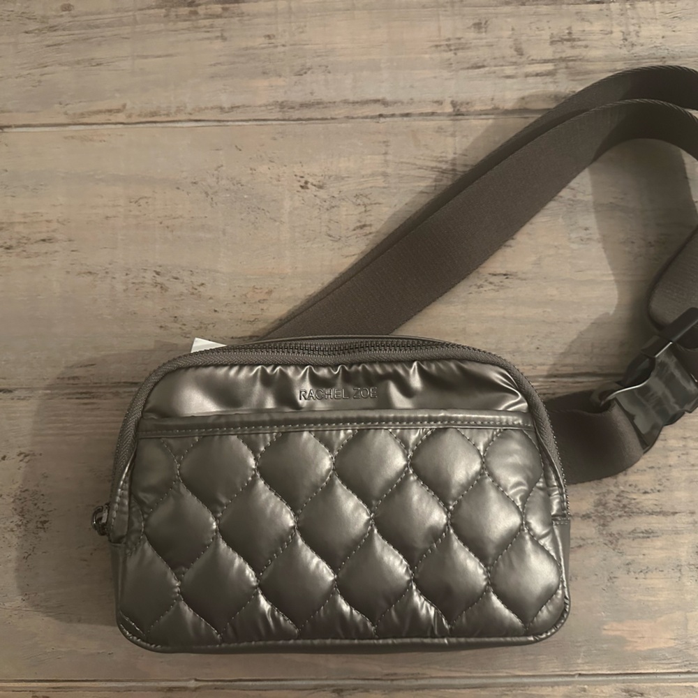 ***RACHEL ZOE*** pewter colored Quilted fanny pack  New with tag